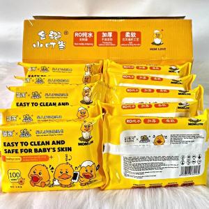 Thùng 10 Bịch Khăn giấy ướt con vịt siêu tiện lợi - combo thùng khăn giấy vịt vàng siêu Hot