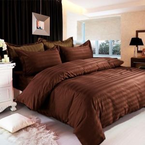 พร้อมส่ง**ชุดผ้าปูที่นอน+ผ้านวมขนาด6ฟุต สีพื้นลายริ้ว สินค้าดีราคาถูกสุดคุ้ม ระบายอากาศได้ดีหรูหรา นุ่ม ลื่น เย็นสบาย **