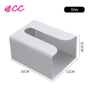 Multiple-uses Wall Mounted Tissue Holder Box Self Adhesive Punch-free Paper Napkin Towels Dispensers Toilet Paper Rack