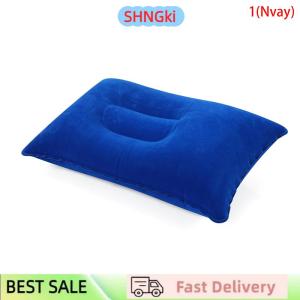 SHNGki Inflatable Air Pillow Bed Sleeping Camping Pillow PVC Nylon Neck Pillow