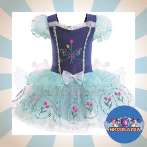 hiCosplaydy Kids Princess Elsa Anaa Romper Ballet Dress Kids Ballet Performance Tutu Dress