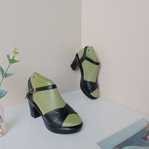 Dép nữ Trung Niên HShop đế gót trụ quai bản lật quý phái 3 phân 5 phân 7 phân 8 phân đủ Size lớn nhỏ KH-12