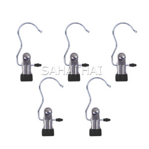 SH.Thai คลิปตากผ้าระเบียง กันลม คลิปสเตนเลสที่หนีบอเนคประสงค์ ประหยัดพื้นที่ มาพร้อมตะขอ Storage Hooks