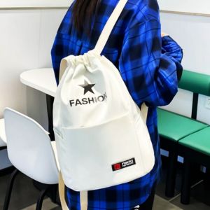 6 สี กระเป๋าสะพายหลัง กระเป๋าสะพายไหล่ กระเป๋าเป้ กระเป๋าหูรูด กระเป๋าเป้ออกกำลังกาย 6 ช่อง 3 ซิป (OD741)