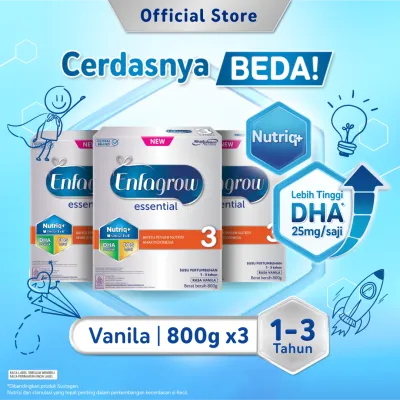 [Paket isi 3] Enfagrow Essential 3 Susu Formula 1-3 Tahun Rasa Vanila 400gr