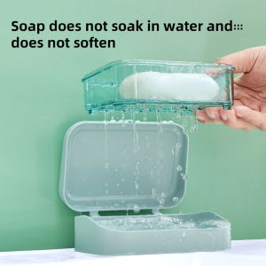 Brightbling Bathroom Soap Box Creative Drain with Lid  Flip Top Drain Soap Dish with Lid Soap Dish