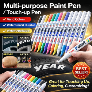 Touch-Up Paint Pen/Marker Pen For Car Repair & Home Furniture/Color Saturation & Precision Application/Tire & Electronics Repair Tool/Office & Craft Use