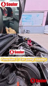 Soulor 9 IN 1 Jump Starter Powerbank 128800mAh Car Jump starter with Air Pump Car Jumper for car【Fast Delivery】