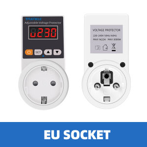 Automatik soket voltan pelindung AC 220V laras 16A kuasa lonjakan pelindung EU UK US Plug soket voltan peti sejuk selamat melindungi