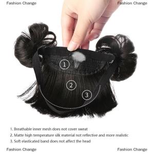 [COD] Fashion Change Baby Wig Braid Hairband wig for kids baby headband baby hair Children Bangs Head Buckle COS Hair Accessories Baby