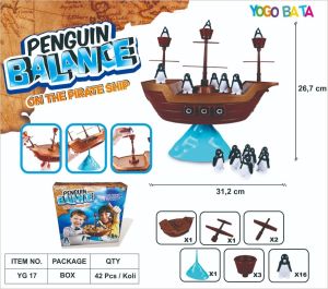 Mainan Anak Penguin Balance Game Pirate Boat Balancing Game Mainan Keluarga