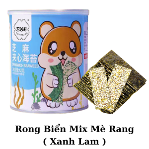 Rong Biển Mix Hạt Dinh Dưỡng - Rong Biển Kẹp Hạt Healthy - Snack Thanh Rong Biển - Hộp 40G - 15 Thanh - Foody.Taiwan
