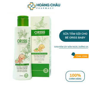Sữa Tắm Gội Cho Bé Oriss Baby – Giúp Giảm Rôm Sảy Dưỡng Mịn Da Dịu Nhẹ Không Cay Mắt Chai 150ml