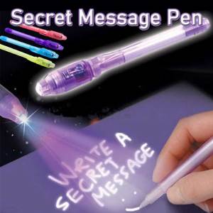Secret Message Pen Multifunction Highlighter Night Lamp Anti-Counterfeiting Invisible Ink Money Checking Pen Drawing Learning UV Light Magic Pen
