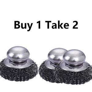 5/3Pcs Kitchen Stainless Steel Wire Ball Brush Household Cleaning Brushes Pots Pan Kitchen Dish Scrubber