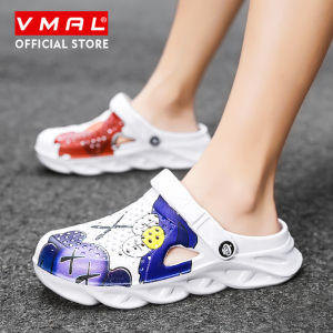 VMAL Classic Men Sandals Summer Graffiti Breathable Men Sports Slippers Outdoor Beach Sandals Summer Sandals Designer Sandals Men EVA 38-45