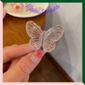 2022 Korea Colourful Butterfly Hairpin Hairclip Hair Pin Hair Clip 1pc 韩国可爱炫彩色蝴蝶发夹超仙少女感侧边夹碎发刘海夹鸭嘴夹发饰品 ikat rambut