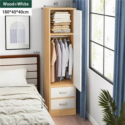 ORDORA Narrow Wardrobe Cabinet heavy duty Wood Closet Cabinet single cabinet for clothes Large Capacity