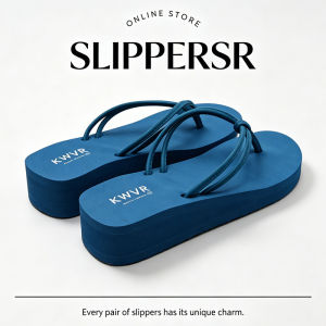[Free Shipping] Flip-flops for outdoor wear double-strap clip-on beach sandals fashionable wedge sandals womens flat and mid-heel anti-slip sandals