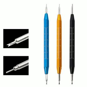 LDIES Hand Tool Watch Repair Tool 1pcs Band With Scale Double Headed Ear Batch Metal Remove Repair Tool High Quality 4B7T1