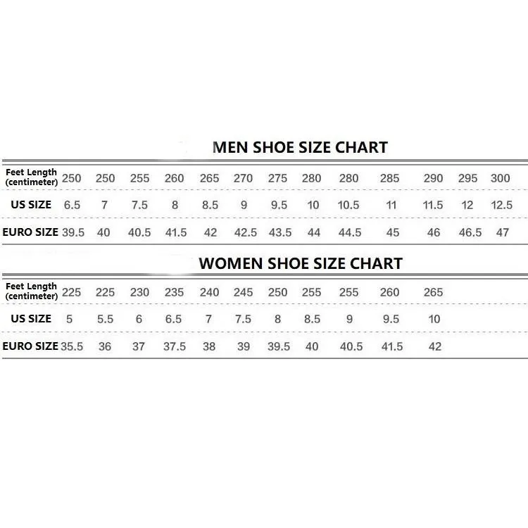 Tiger shoes store size chart