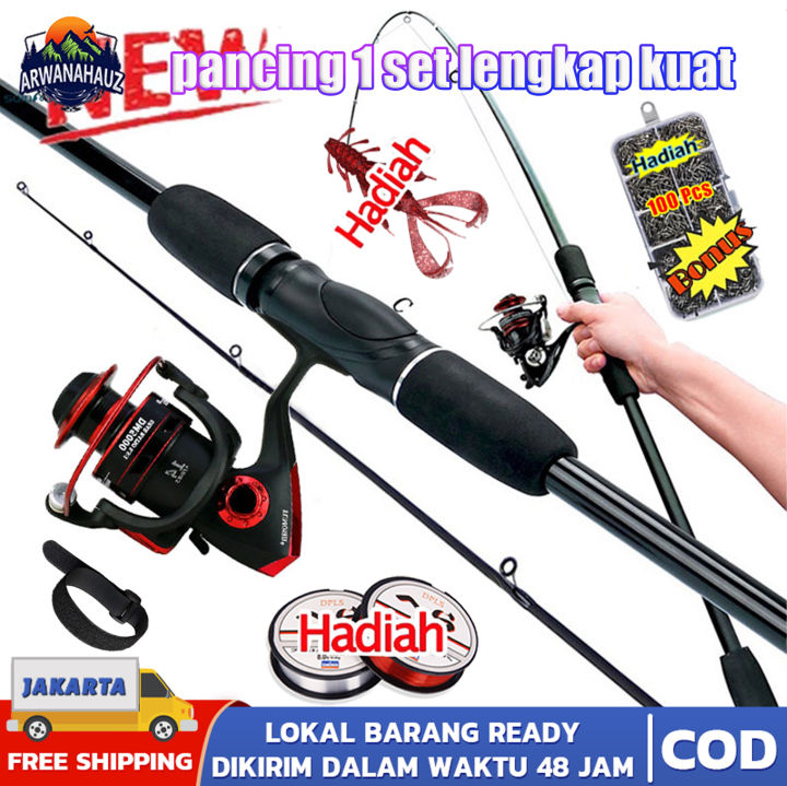 Jual Paket Pancing Satu Set Joran Pancing Dengan 1.65m/1.8m/2.1m