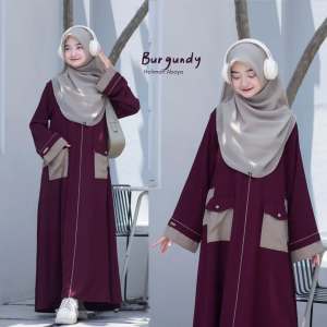 Halimah Abaya Anak Usia 12 - 18 Tahun  Gamis Muslim Anak Perempuan Tanggung Nyaman Mewah Elegan Terbaru 2025 Viral Kekinian