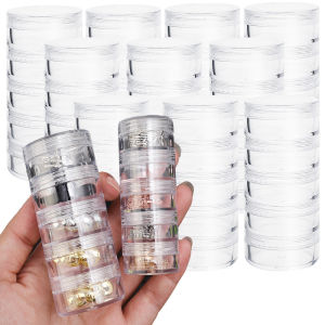Ardour 3 Set Nail Art Decoration Storage Box 5-layer Portable Transparent Nails Accessories Jewelry Boxes