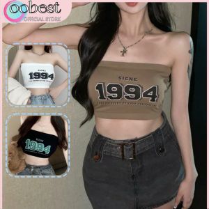 oobest บราหนึ่งชิ้นเสื้อเอวลอยแฟชั่นสำหรับผู้หญิงระบายอากาศได้ดีสำหรับผู้หญิงบราไร้สายเกาะอก