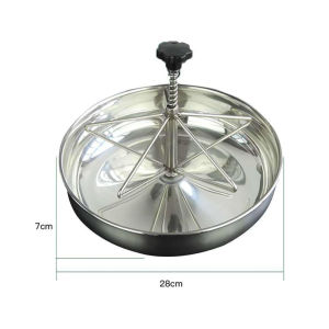 Stainless Steel Piglet Feeder Trough Diam.25/28cm Automatic Livestock Goat Feeder Pig Feeding Bowl Pig Equipment