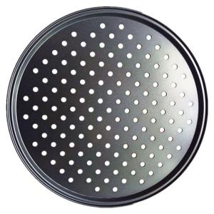 9/10/11/12 inch nướng bánh pizza Pan với lỗ thép carbon không dính nấu bếp