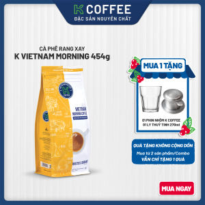 Cà phê rang xay nguyên chất K COFFEE PHÚC SINH Vietnam Morning 454g đắng đậm chua nhẹ