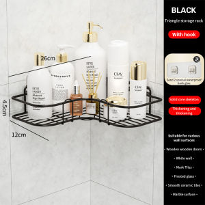 Bathroom Corner Shelf  Kitchen Organizer Storage Rack Shower Wall Hanging No Drilling Storage rack