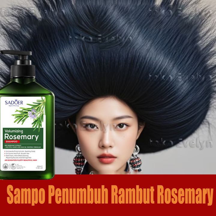 [100 Asli] 500ML Rosemary Hair Growth Shampoo shampo penumbuh rambut