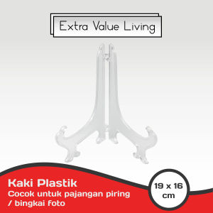 YOSHIKAWA Kaki Piring Plastik / Standing plate / kaki pajangan / dudukan piring / dudukan frame EVL-PS-3-KAKI-PIRING-PLASTIK