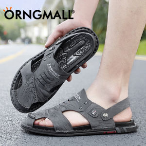 ORNGMALL Dép da thủ công mới nam thời trang mùa hè ngoài trời dép đi biển Xăng đan thoải mái thoáng khí 38-45