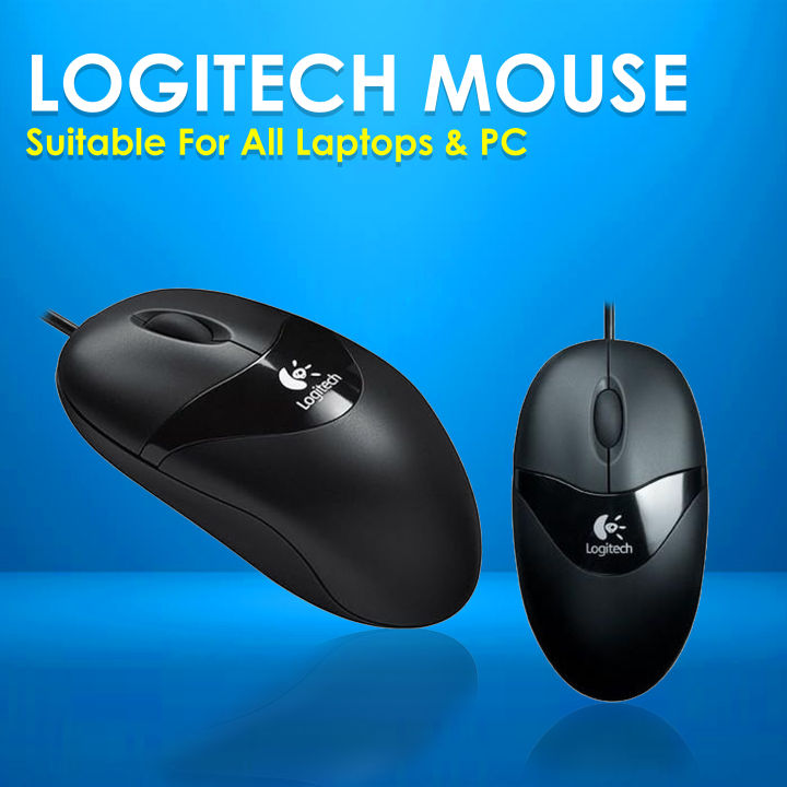 Logitech Mouse - Wired Mouse - 1000 DPI Optical Sensor - 3 Buttons For ...