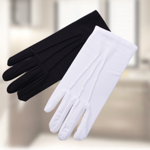 for Police Gloves for Parade Costume Solid Color Full Finger Mittens for Police Formal Party Tuxedo Guard for Wo