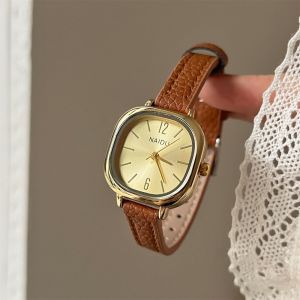 WCYC Square Dial Quartz Watch Adjustable Leather Strap Women Wristwatch Square Dial Watch Women
