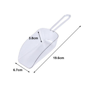 19CM Transparent Ice Scooper Multifunction PET Acrylic Rice Scoop Ice Shovel Small Bar Scoop