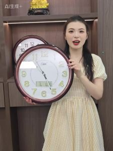 FCCompas Quiet Nightlight Creative Calendar Wall Clock