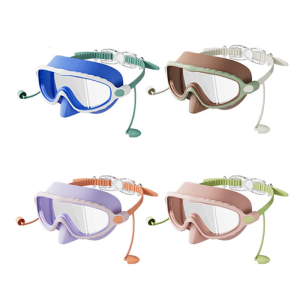 Kids Swimming Goggles Children Swim Goggles With Earplugs Frogs Resistant Wide View Kids Swim Goggles for Boy Girl 3-16