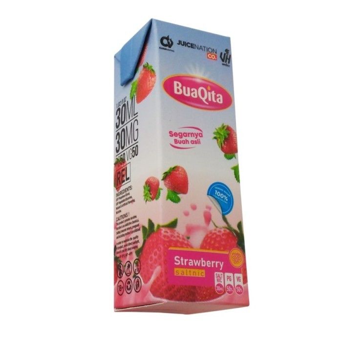 BuaQita Strawberry Salt Nic 30ML by Juicenation - Liquid ( BISA COD )