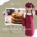 ?READY STOCK? CHILDREN'S APRON SET FOR MULTI-FUNCTION AND EPRON CHEF KITCHEN USING BAKING COOKING PLAIN KIDS APPRON 儿童围裙套装 KANAK-KANAK APRON SET FUNGSI MULTI. 