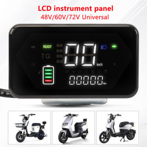 48V 60V 72V LCD Digital Speedometer Display Panel For Ebike Scooter Universal