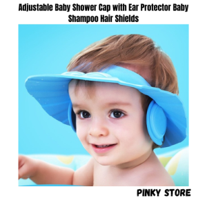 Adjustable Baby Shower Cap with Ear Protector Baby Shampoo Hair Shields