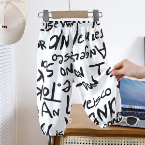 เด็กฤดูร้อนกางเกงกันยุงกางเกงลำลองบางเด็กชายและเด็กหญิง 2025 ใหม่กางเกงชุดกีฬาผู้หญิง