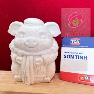 Tượng tô màu 3d Kuromi B4 ngồi thạch cao trắng (Không kèm màu) decor quà tặng