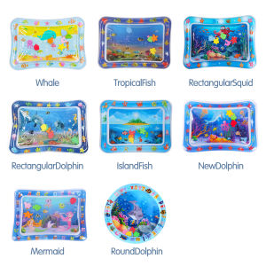 Lakoe Baby Water Mat Play Mat Inflatable Thicken PVC Safety Cushion Toddler Fun Activity Play Center Promote Development Toys