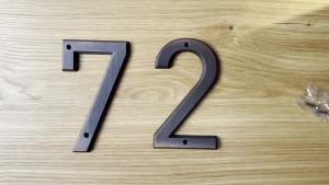 [PuWhao] 15cm Zinc Alloy House Number 6 Inch Outdoor Home Address Numbers for House Door Aged Bronze